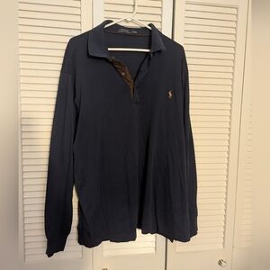 Polo Ralph Lauren Long Sleeve Navy Polo Shirt